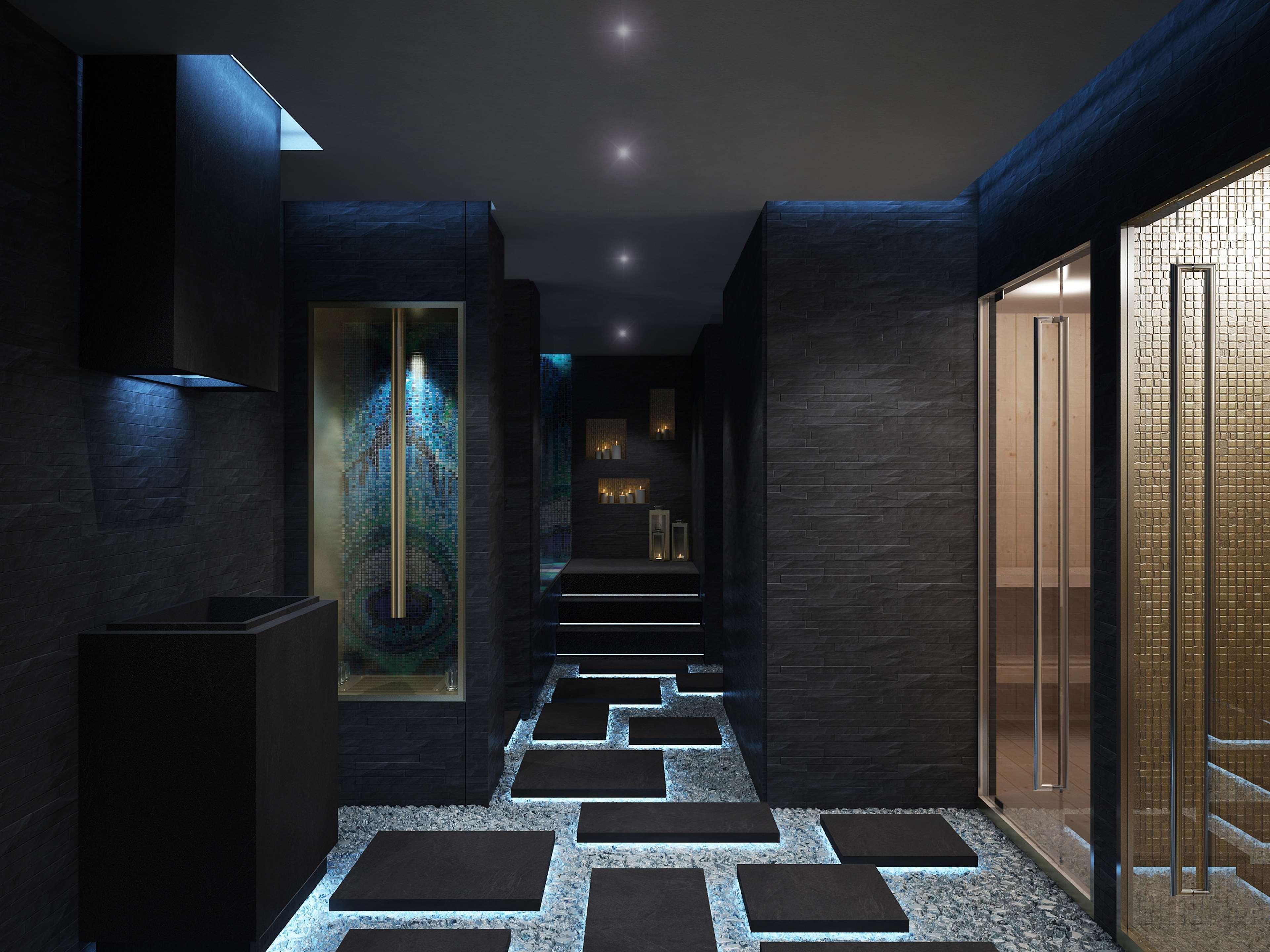Hilton Dubai Palm Jumeirah Exterior foto 3D rendering of a spa